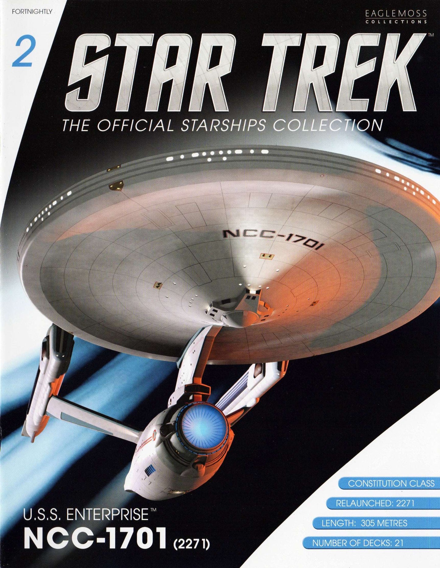 #02 U.S.S. Enterprise NCC-1701 (2271) Refit TMP Model Diecast Ship (Eaglemoss / Star Trek) Boxed 2021 Wave 3 Edition
