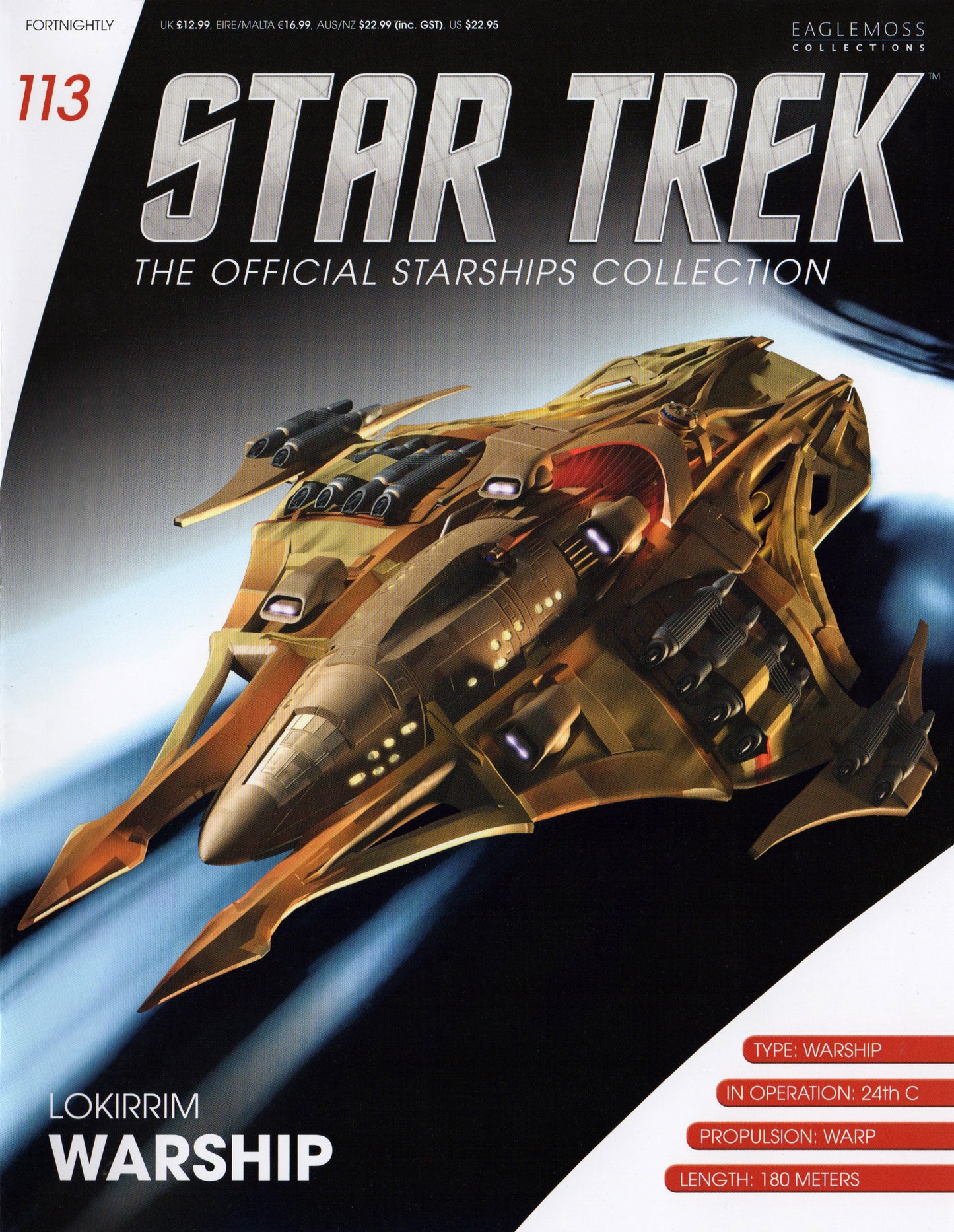 Star Trek Eaglemoss #113 Lokirrim Fighter Modèle Die Cast Ship SSSUK113