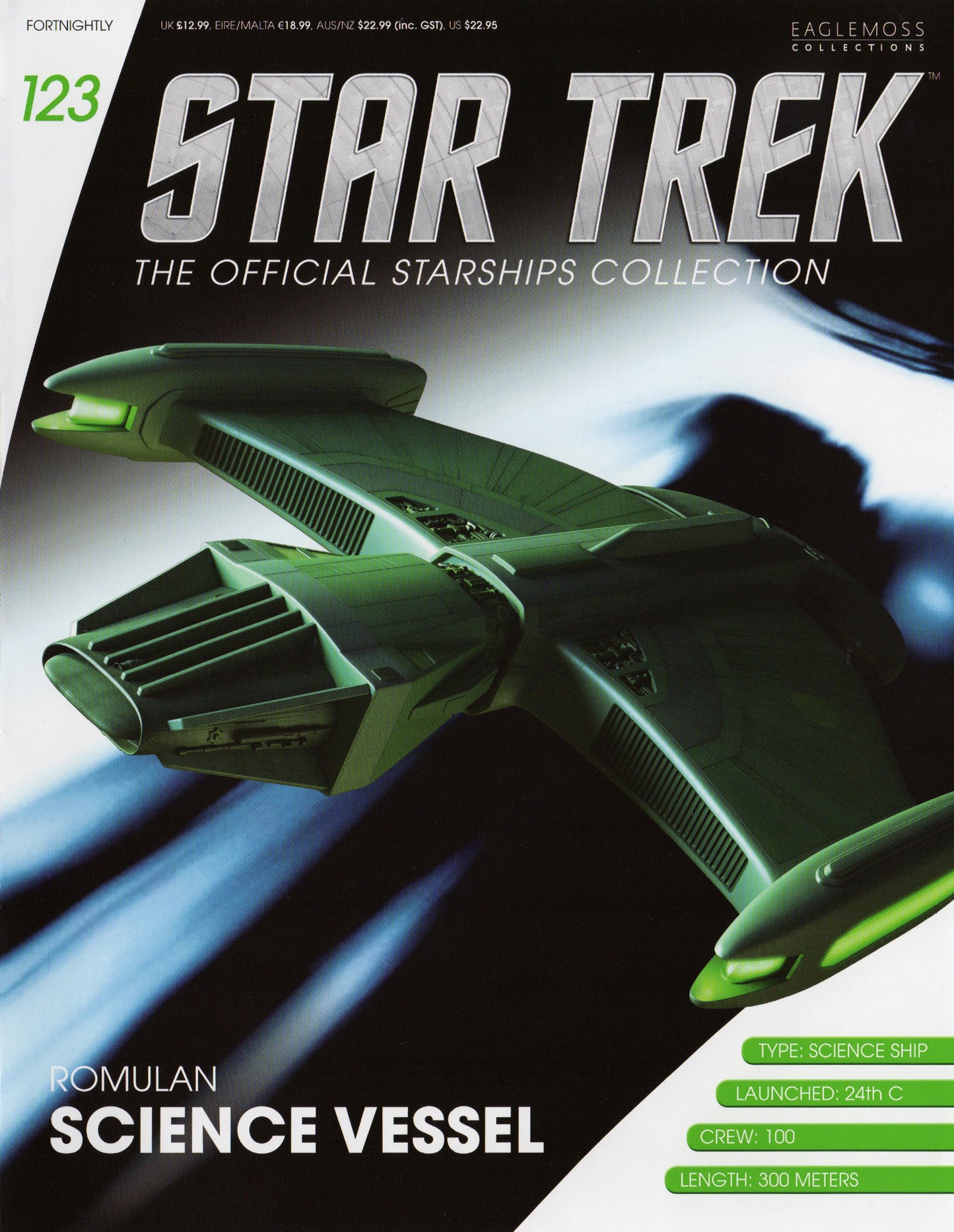 #123 Romulan Science Vessel Model Die Cast Ship (Eaglemoss / Star Trek)