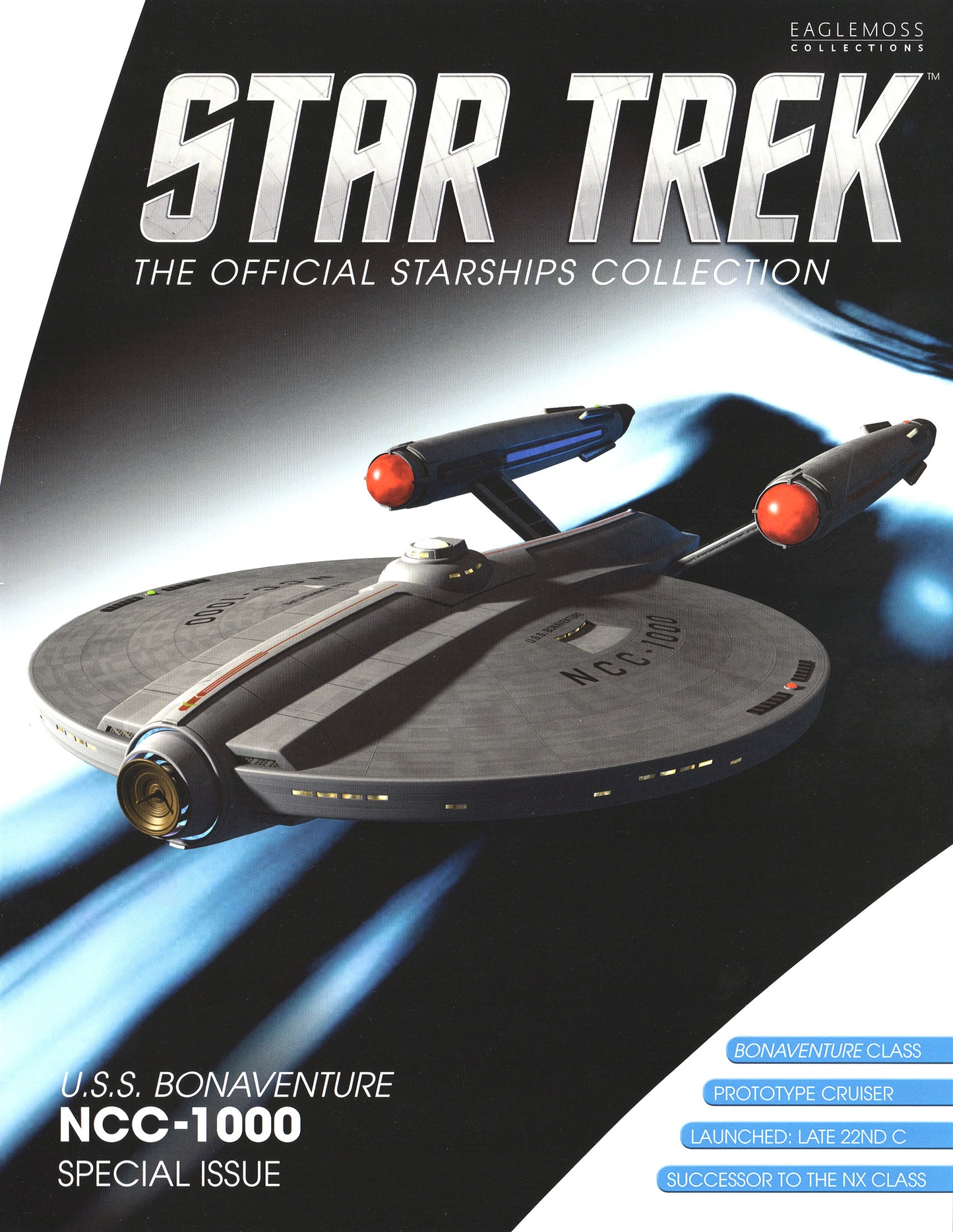#12 U.S.S. Bonaventure NCC-1000 Model Diecast Ship BONUS ISSUE (Eaglemoss / Star Trek)