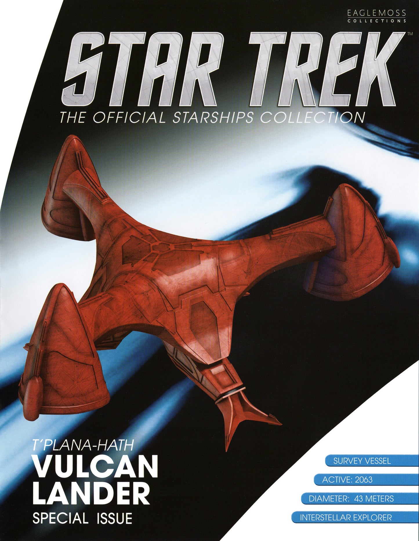SSSUK822 SP Vulcan Lander (The 'T'Plana-Hath') Modèle de bateau moulé sous pression (Eaglemoss / Star Trek)