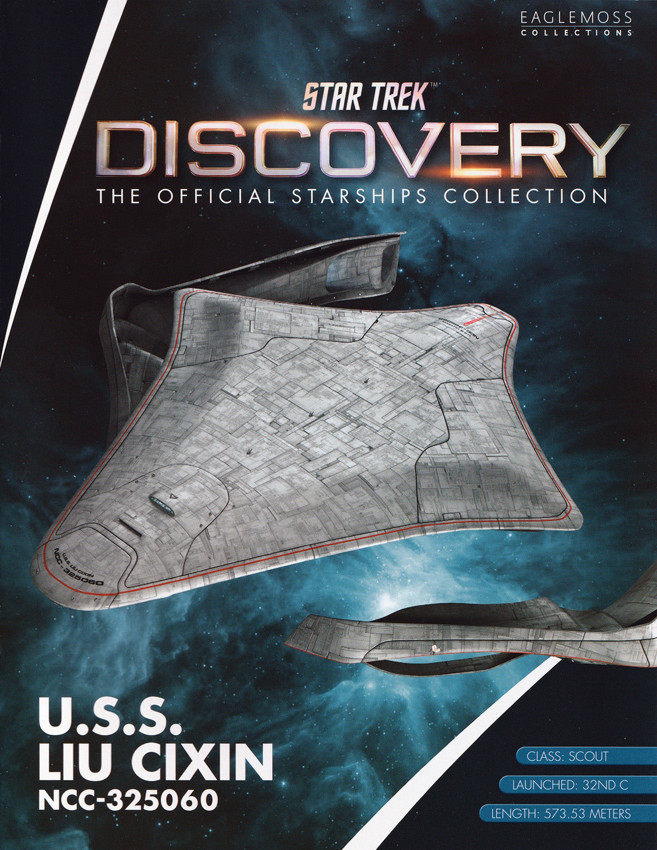 #15 U.S.S. Liu Cixin NCC-325060 (Mars-class) Discovery Model Diecast Ship (Eaglemoss / Star Trek)