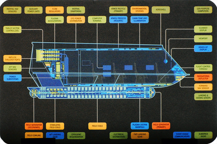 #701A Navette 1 Galileo II NCC-1701-7 Maquette Navire Moulé Sous Pression (Star Trek)